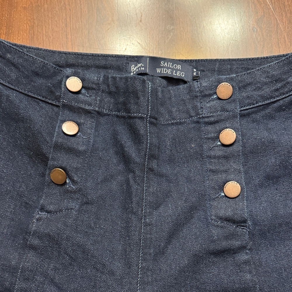 Boden Timeless Chic Denim Indigo Blue Sailor Wide-Leg Denim - Picture 5 of 11